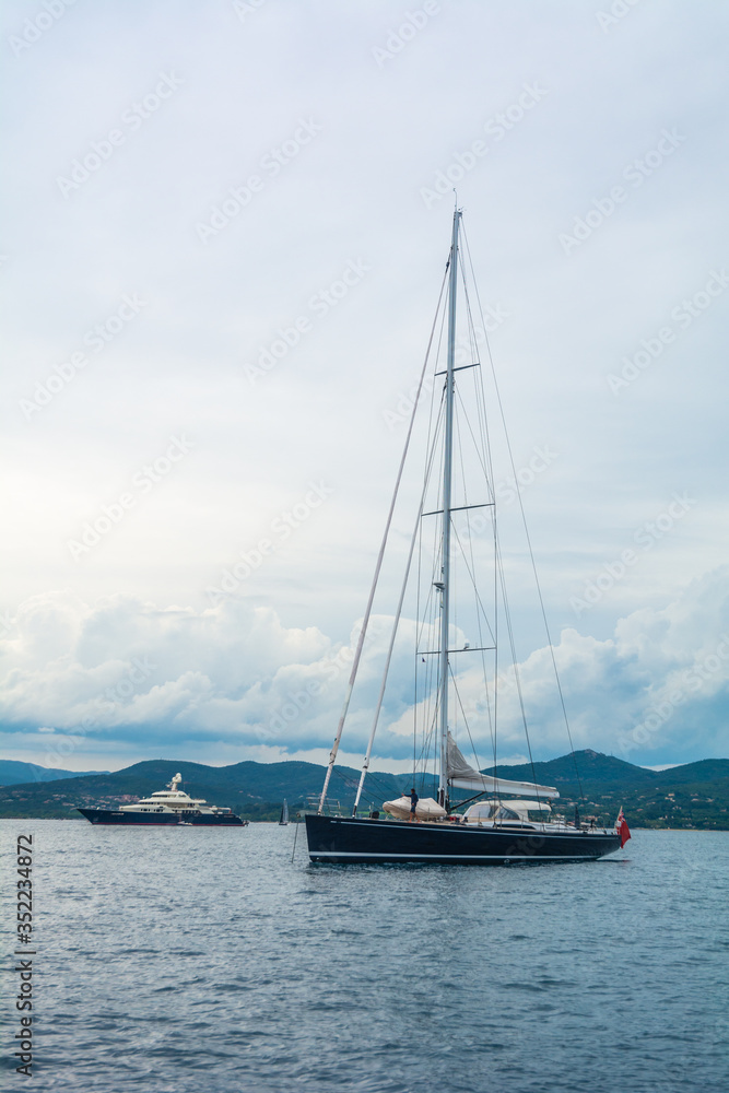 Great boats near the Saint-Tropez harbour Great boats near the Saint-Tropez harbour