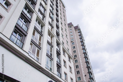 New modern buildings of apartment. Modern urban architecture. 24 May 2020. Minsk. Belarus
