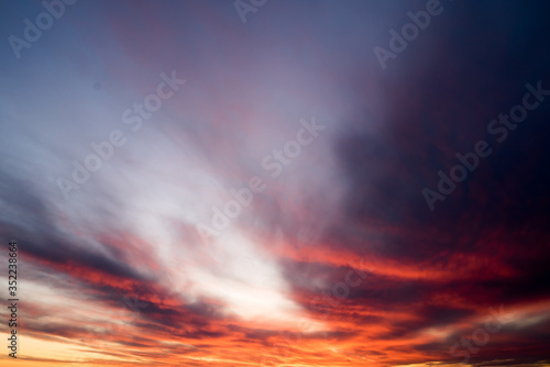 Beautiful sunset many colors dramatic © alipko