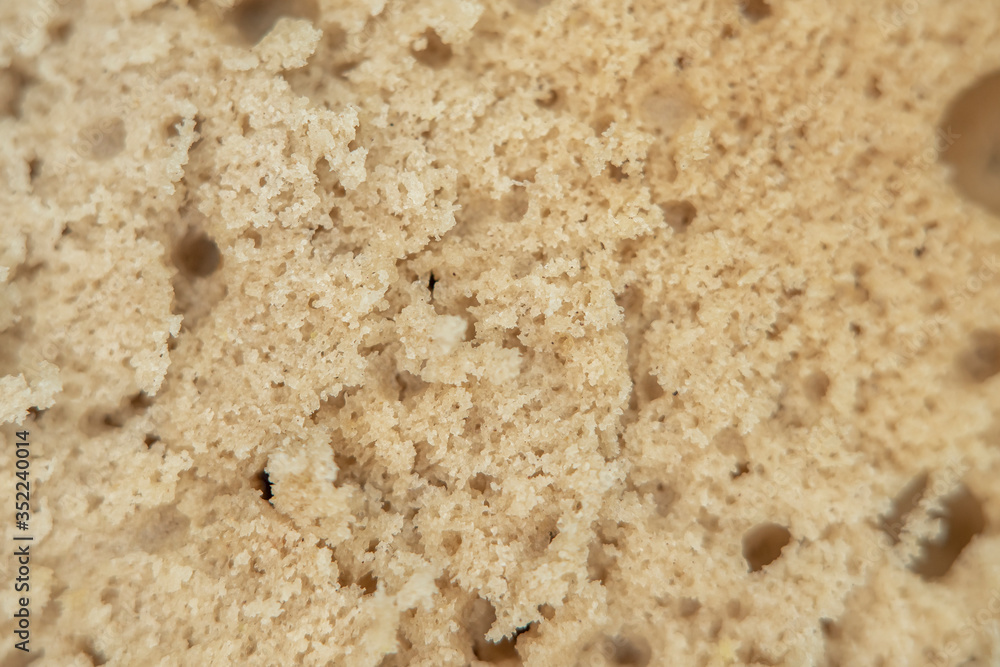 Blurred background of cooked dough in soft focus