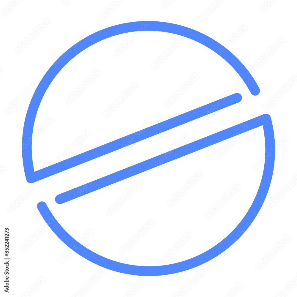 Minimalistic blue tablet icon with a line Minimalistic blue tablet icon with a line