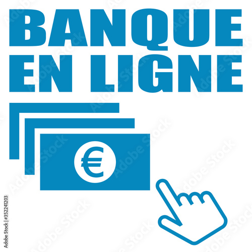 Logo banque en ligne.