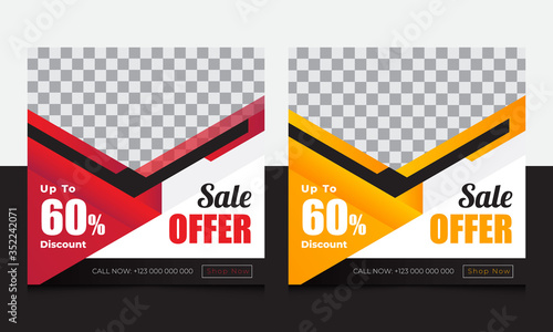 Social Media Banner. Social Media Instagram story post, web poster template for online business 