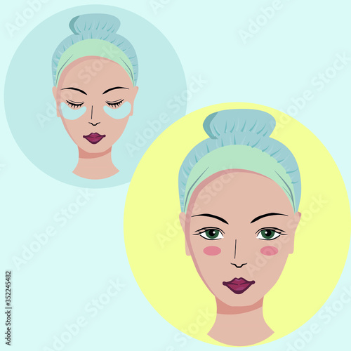 Face Female Icon Beuty Make Facial facial beautiful medicine head beauty care cosmetic girl health illustration mask skin woman young