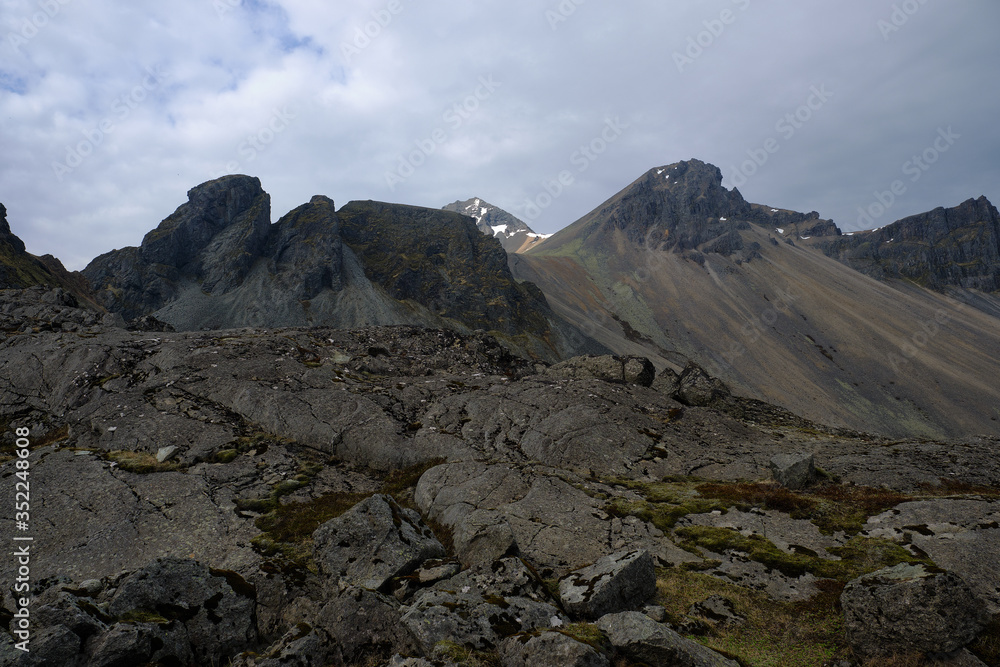 The very jagged Vestrahorn Mountain range  on Icelands East Coast