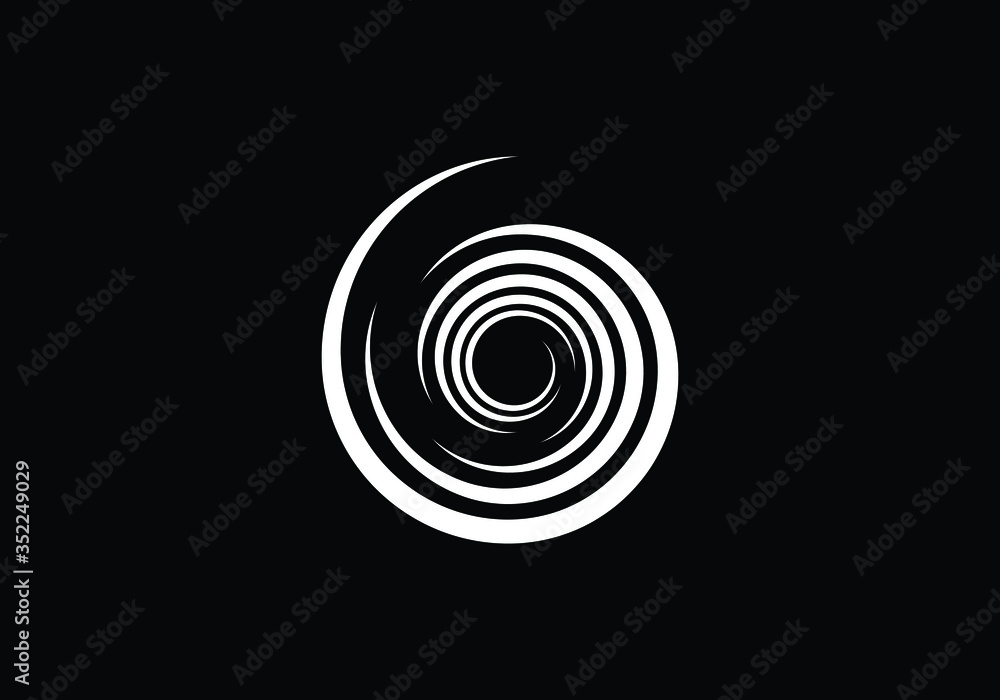 Spiral design logo. Vector abstract circle swirl logo design elements