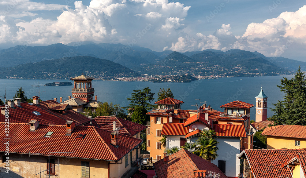 Wonderful summer landscape of Como lake. Amazing summer cityscape of Laglio town. Province of Como, Lombardy, Italy, Europe. Popular travel destination.