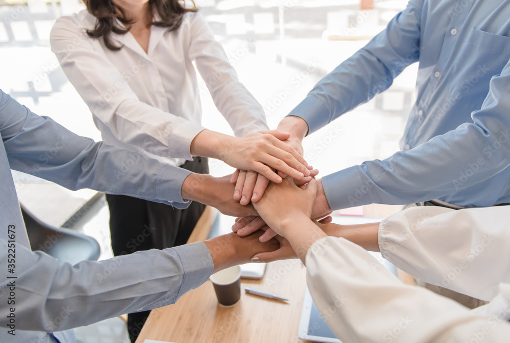 Team work Business people shaking hands unity concept support team business hand stack Team work Business people shaking hands unity concept support team business hand stack