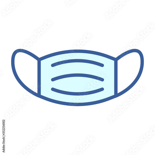 Mouth guard, Mask, Medicine Vector Icon Illustration