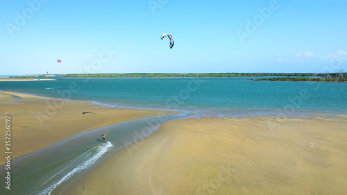 Kitesurf on Ceará beach .Route of emotions in the northeast of Brazil