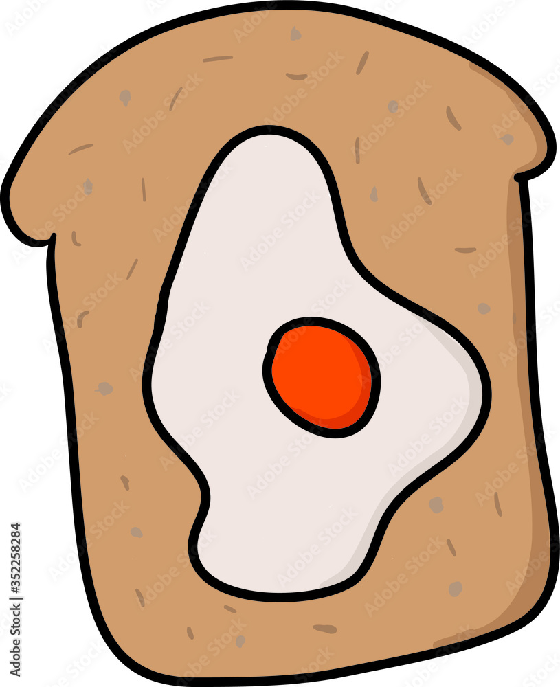 Vector illustration of sketch sandwich with fried eggs. Food sketching breakfast. Vector illustration of sketch sandwich with fried eggs. Food sketching breakfast.