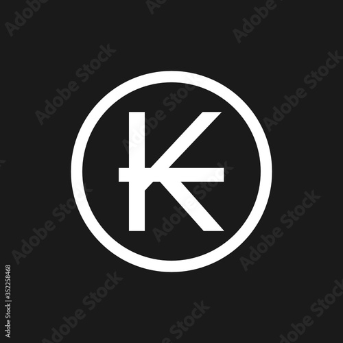 Coins lao kip icon in simple style isolated on white background. Laos is a developing country and a new star in Asia.