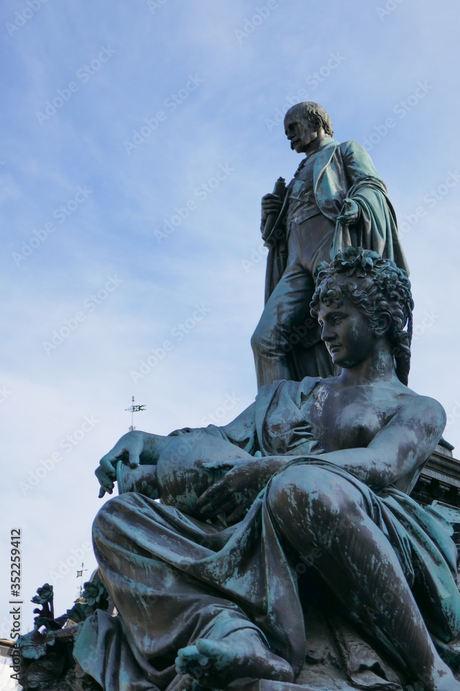 Beautiful old statues in the city of Graz, Austria.