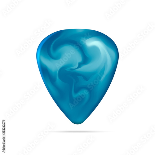 Guitar pick isolated on white background. Vector illustration.