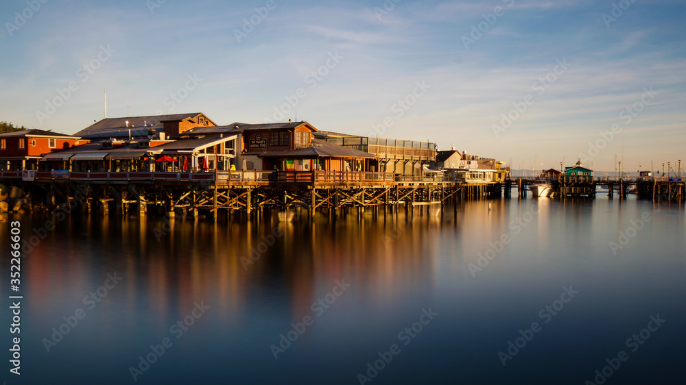 The Old Fisherman's Wharf in Monterey, California, a famous tourist attraction