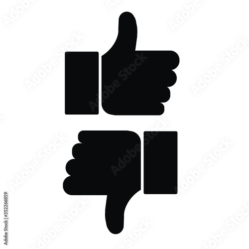 thumb up and down