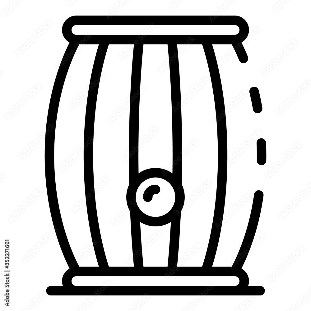 Wooden barrel icon. Outline wooden barrel vector icon for web design isolated on white background Wooden barrel icon. Outline wooden barrel vector icon for web design isolated on white background