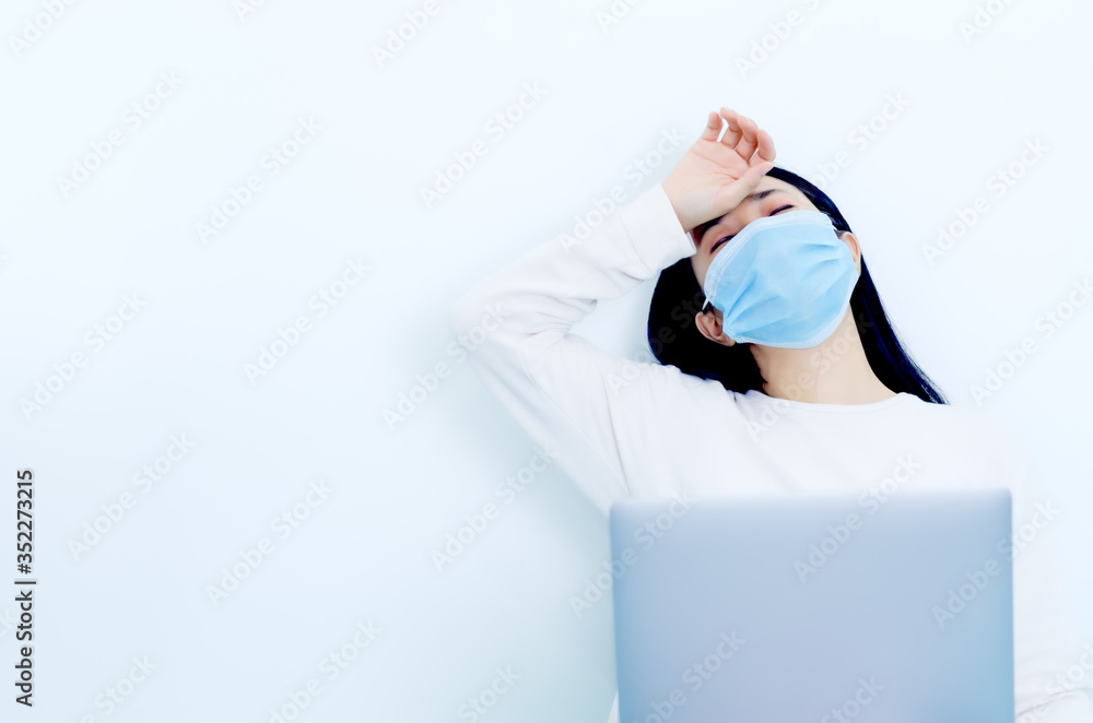Fototapeta premium Asian people present disease.