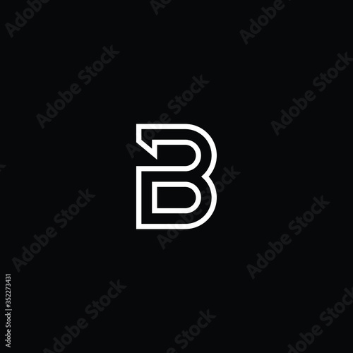 Free Download  Professional Innovative Initial BD logo and DB logo. Letter B BB Minimal elegant Monogram. Premium Business Artistic Alphabet symbol and sign - GFXLoad