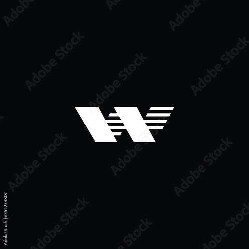  Professional Innovative Initial WN logo and NW logo. Letter W LOGO Minimal elegant Monogram. Premium Business Artistic Alphabet symbol and sign
