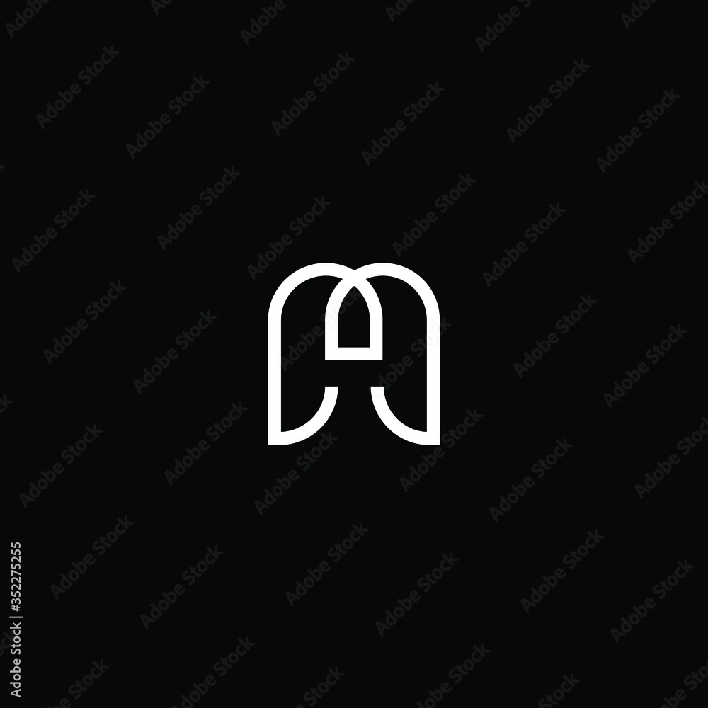 Professional Innovative Initial MA logo and AM logo. Letter AA Minimal elegant Monogram. Premium Business Artistic Alphabet symbol and sign Professional Innovative Initial MA logo and AM logo. Letter AA Minimal elegant Monogram. Premium Business Artistic Alphabet symbol and sign