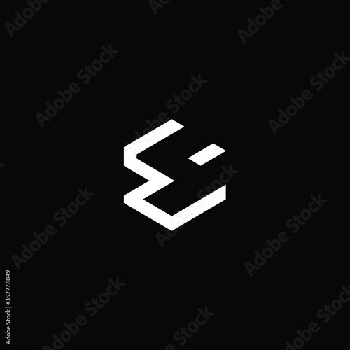  Professional Innovative Initial ES logo and SE logo. Letter SE ES Minimal elegant Monogram. Premium Business Artistic Alphabet symbol and sign