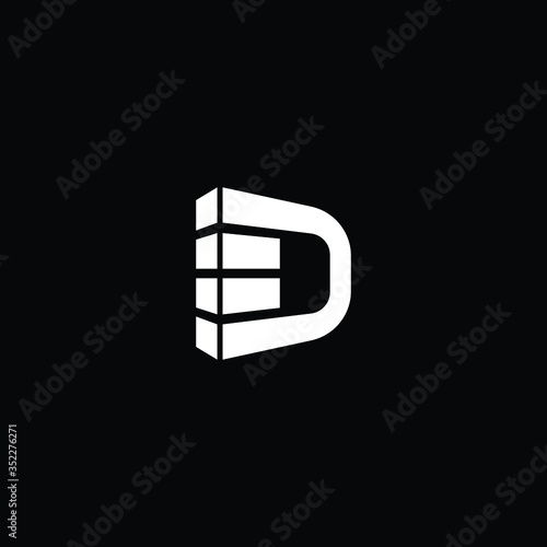  Professional Innovative 3D Initial ED logo and DE logo. Letter D DD Minimal elegant Monogram. Premium Business Artistic Alphabet symbol and sign
