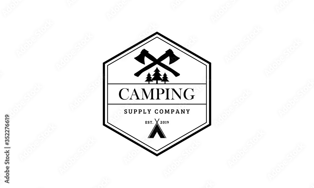 camping, ax, outdoor