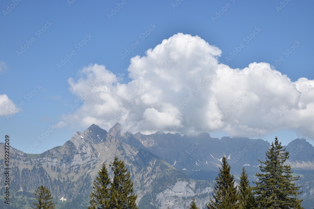 Obraz premium Flumserberg Schweiz Berglandschaft 17.5.2020