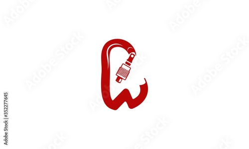 k, karabiner, c, climb, r, red