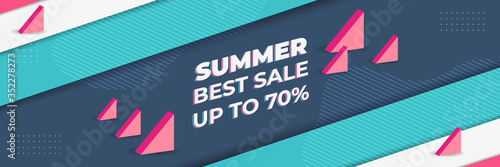Summer sale concept banner design