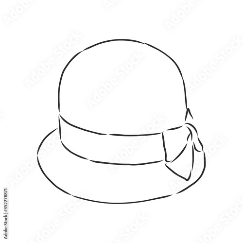 hat vector illustration sketches template. hat, vector sketch illustration