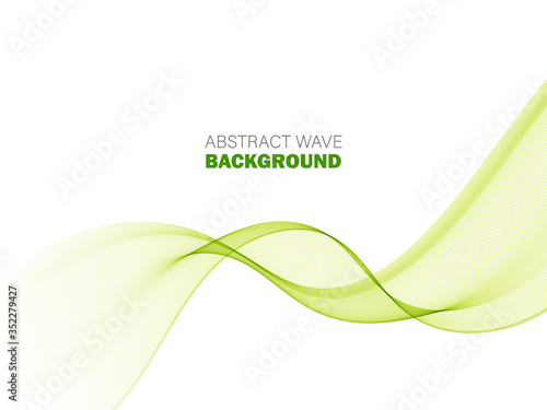 Abstract green waving background Vector green wave element eps10
