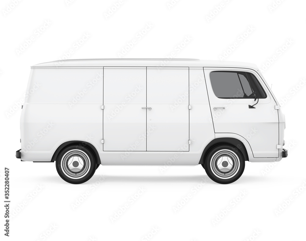 Old Van Isolated