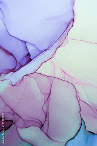 Abstract fluid art in alcohol ink painting technique.