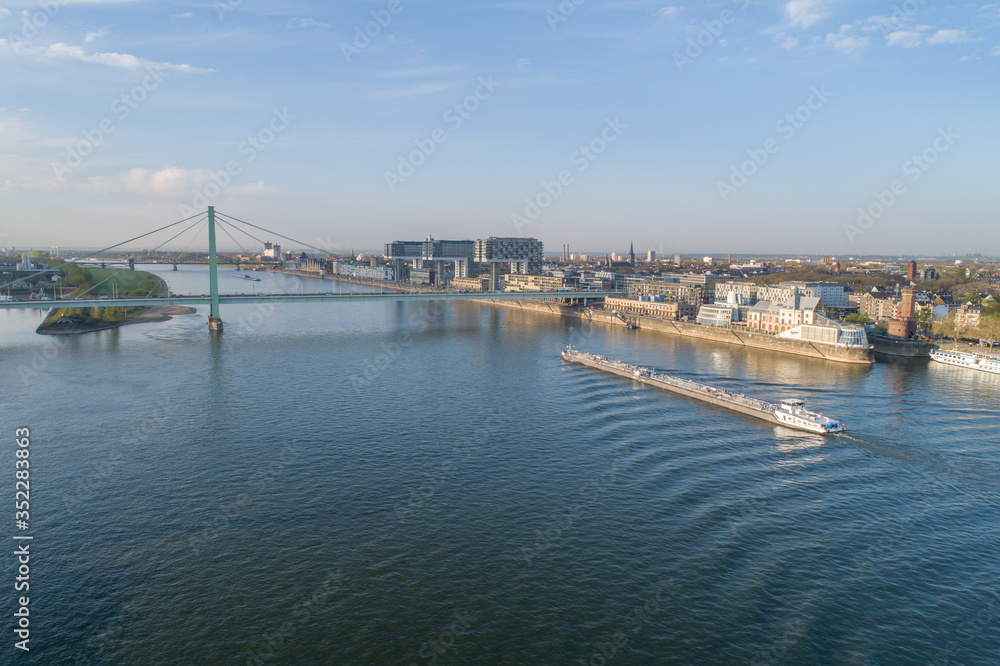 Aerial View Cologne  Köln Rhein Panorama