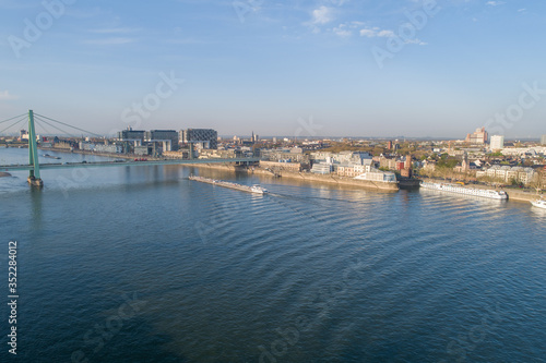 Aerial View Cologne Köln Rhein Panorama