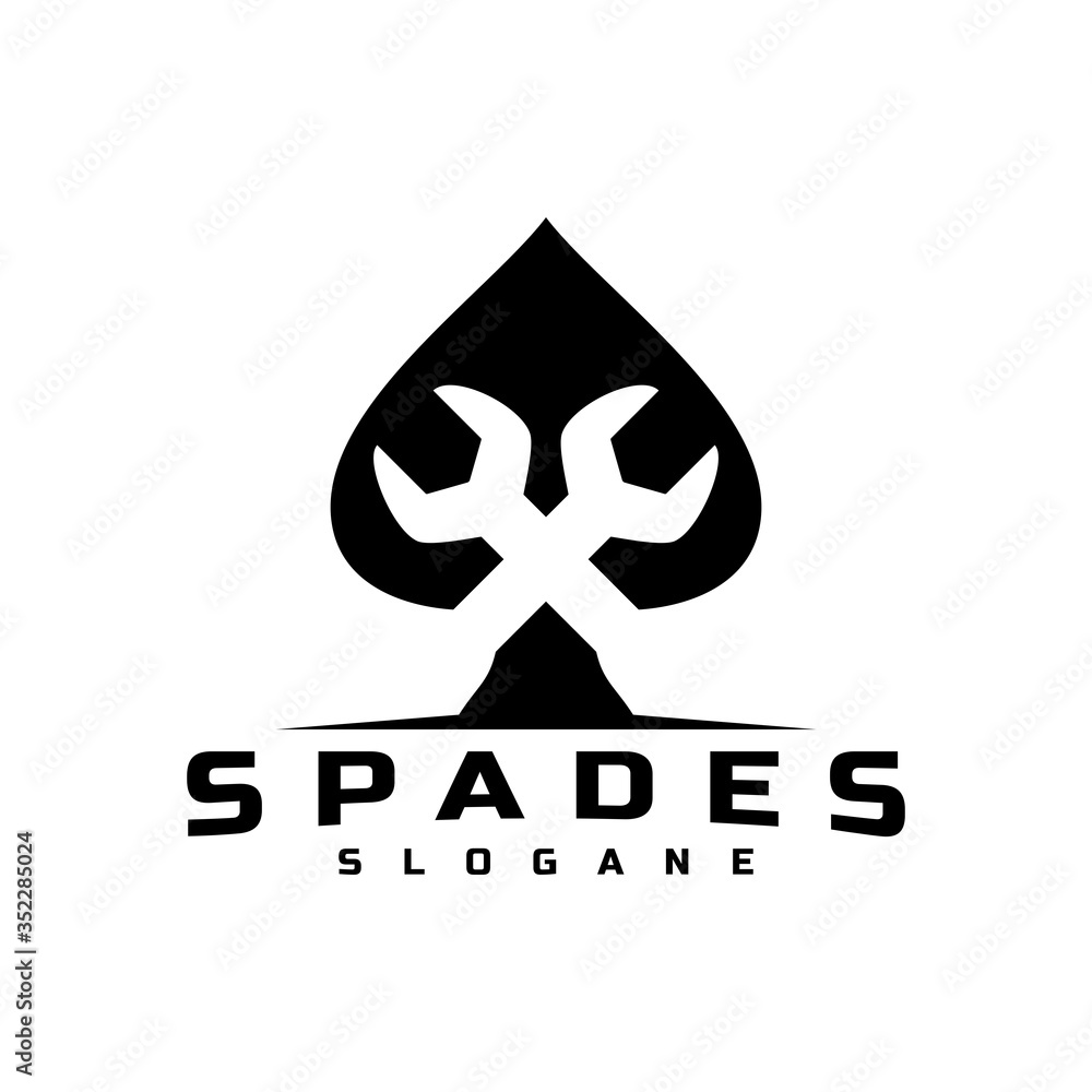 spades logo design concept vector Stock Vector Adobe Stock