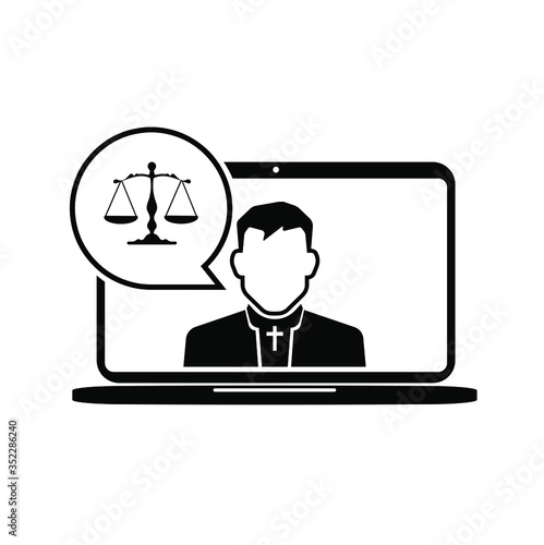 online church on white background