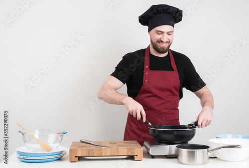 Happy chef. A man is happy ...