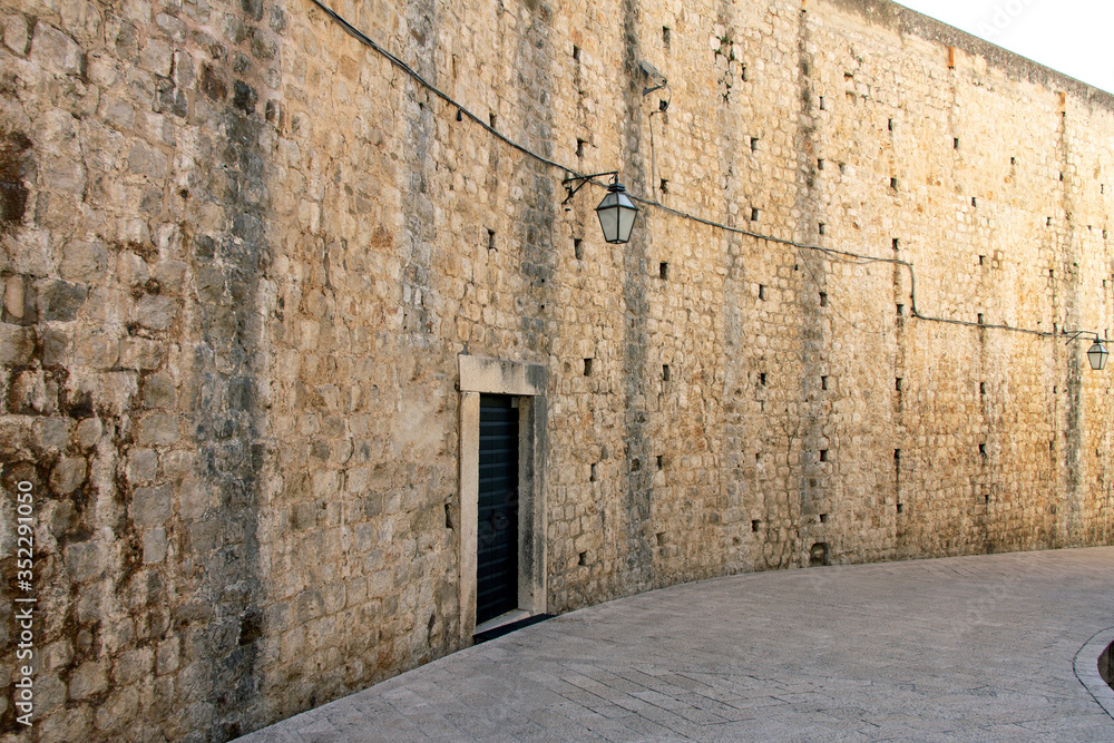Narrow street in Dubrovnik old town