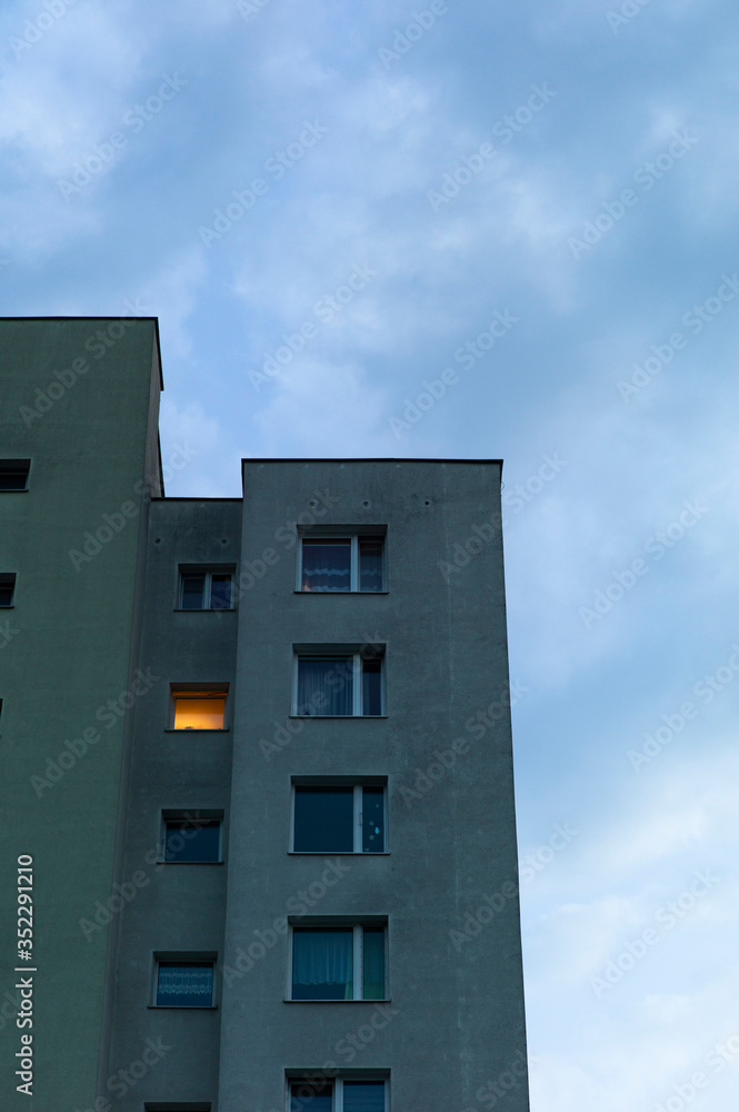 night lights in the building night lights in the building