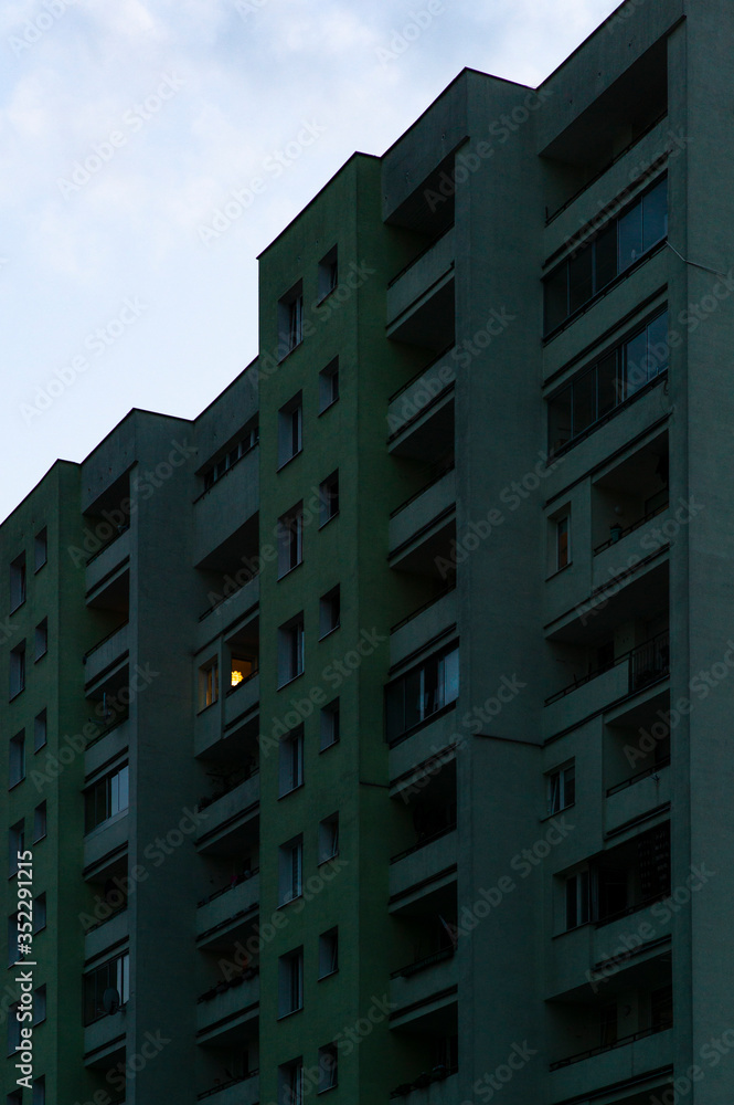 night lights in the building night lights in the building