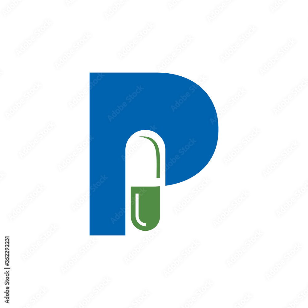 Letter P Pill or Capsule Logo Design. Initial Geometric Medicine Vector Graphic.
Letter P Pill or Capsule Logo Design. Initial Geometric Medicine Vector Graphic.