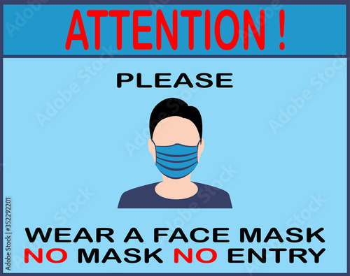 wear a mask,notice or mandatory sign