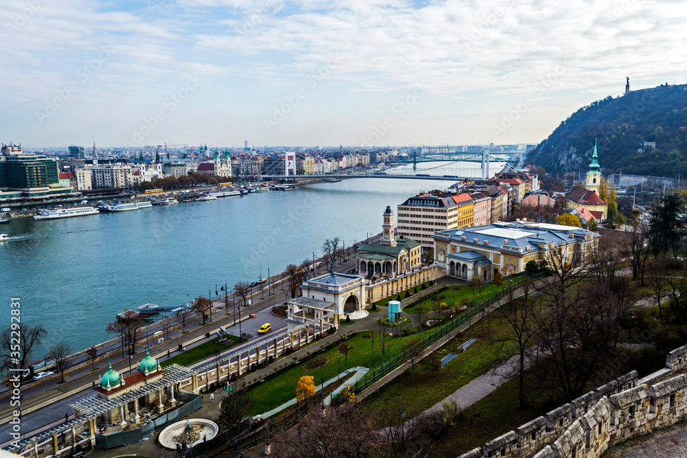 Budapest alond the Danube, Buda and Pest, Hungary Budapest alond the Danube, Buda and Pest, Hungary