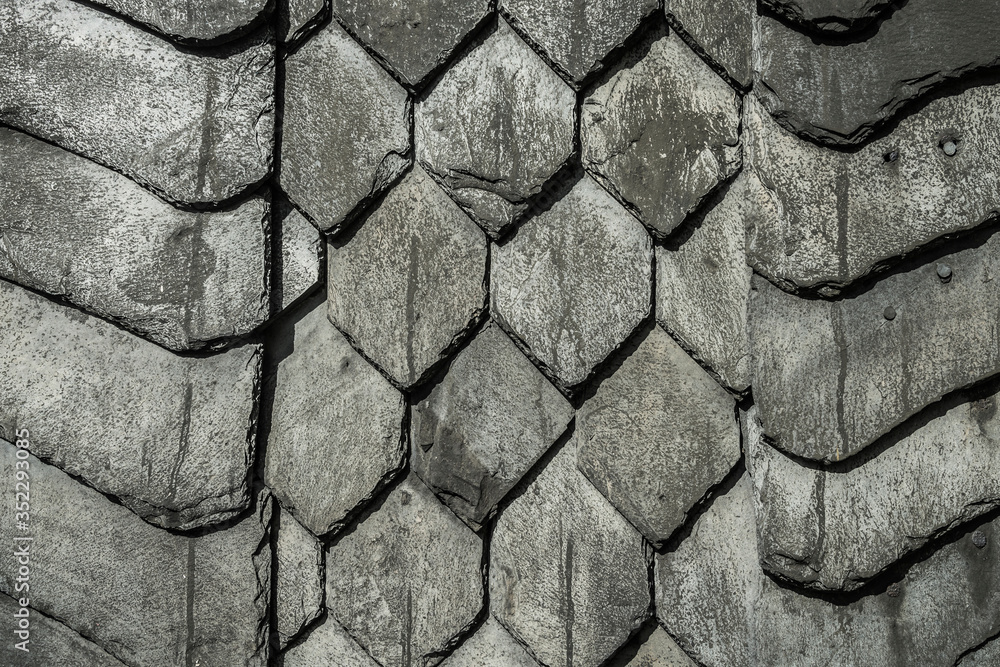 Naklejka premium slate stone wall background
