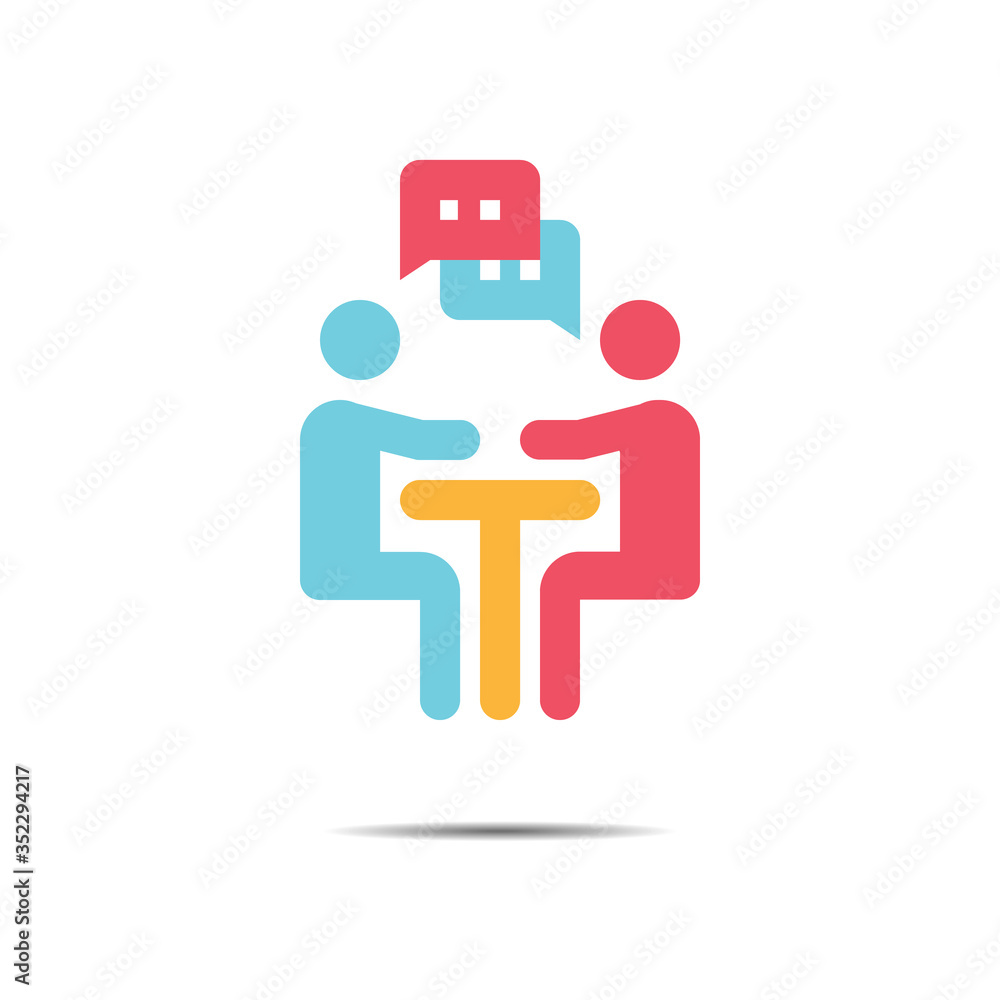meeting icon business vector illustration meeting icon business vector illustration