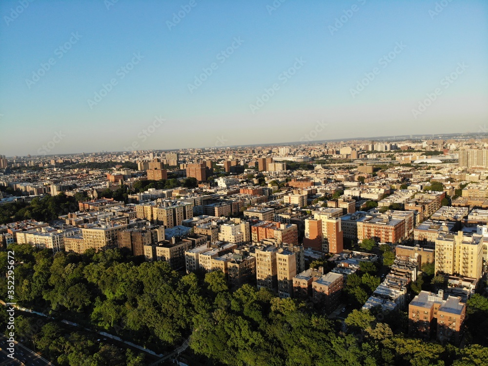 aerial view manhattan upper west side new york 