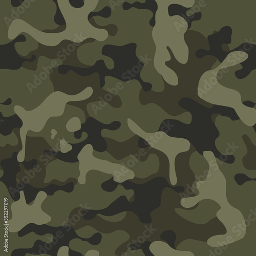 Seamless camouflage pattern.NATO.Army background. Modern print on fabric on clothing.Vector